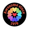 Awesome since 1979 hearts 41st Happy Birthday PopSockets Swappable PopGrip view 3