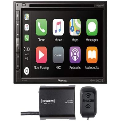 Pioneer AVH-2550NEX 6.8" DVD Receiver with Apple Carplay & Android Auto, Bluetooth with SiriusXM Tuner Bundle with Sound of Tri-State Lanyard