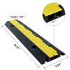 F COME 3 Pack Rubber Cable Ramp Hose Cable Protector Ramp 2 Channel 22000Lbs Load Capacity Traffic Speed Bump Wires Power Lines Extension Cord Cover for Indoor Outdoor view 2