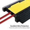 F COME 3 Pack Rubber Cable Ramp Hose Cable Protector Ramp 2 Channel 22000Lbs Load Capacity Traffic Speed Bump Wires Power Lines Extension Cord Cover for Indoor Outdoor view 3
