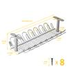 2 Packs Cable Management Tray, 14 inch Under Desk Cable Holder for Wire Organization, Heavy Metal Cord Organizer Ideal for Computer Home Office Standing Desks to Hide Power Strips (Gray) view 4
