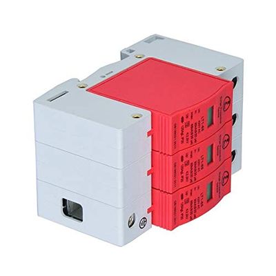 Gimax 3P 40/65/80KA -420VAC House Surge Protector Low-voltage Arrester Device Guide Rail for Thunder and Over-voltage - (Color: 3P80KA)