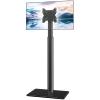 Universal TV Stand Monitor with Mount 100 Degree Swivel Height Adjustable and Tilt Function for 19 to 43 inch LCD, LED OLED TVs,Space Saving Standing Bedroom Living Room Corner,Black view 1