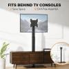 Universal TV Stand Monitor with Mount 100 Degree Swivel Height Adjustable and Tilt Function for 19 to 43 inch LCD, LED OLED TVs,Space Saving Standing Bedroom Living Room Corner,Black view 2