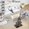 Universal Floor TV Stand with Mount for 19 to 43 inch Flat Screen TV, 100 Degree Swivel,Adjustable Height and Tilt Function, 2 Shelves Space Saving Standing TV Mount for Bedroom Living Room Corner view 2
