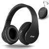 ZIHNIC Bluetooth Headphones Over-Ear, Foldable Wireless and Wired Stereo Headset Micro SD/TF, FM for Cell Phone,PC,Soft Earmuffs &Light Weight for Prolonged Wearing (Black) view 1