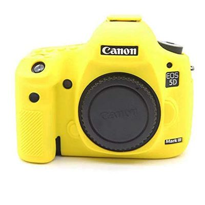 5D Mark IV Case, BolinUS Fullbody Ultra-Thin Lightweight Rubber Soft Silicone Housing Case Bag Cover for Canon EOS 5D Mark IV 5D4 (Yellow)