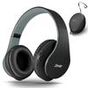 ZIHNIC Bluetooth Headphones Over-Ear, Foldable Wireless and Wired Stereo Headset Micro SD/TF, FM for Cell Phone,PC,Soft Earmuffs &Light Weight for Prolonged Wearing(Black/Gray) view 1