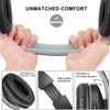 ZIHNIC Bluetooth Headphones Over-Ear, Foldable Wireless and Wired Stereo Headset Micro SD/TF, FM for Cell Phone,PC,Soft Earmuffs &Light Weight for Prolonged Wearing(Black/Gray) view 2