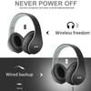 ZIHNIC Bluetooth Headphones Over-Ear, Foldable Wireless and Wired Stereo Headset Micro SD/TF, FM for Cell Phone,PC,Soft Earmuffs &Light Weight for Prolonged Wearing(Black/Gray) view 3