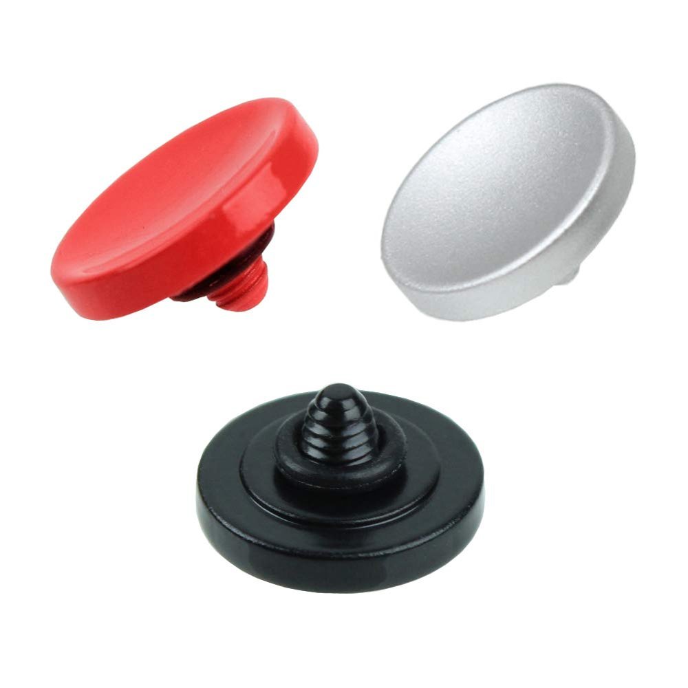 Foto&Tech Soft Shutter Release Button Compatible with Fuji Fujifilm X-T5 X-T4 X-T3 X-T30 X-T30 II X-T20 X-PRO3 X100V X100F X-E4 X-E3 RX1R II RX10 IV III Leica M9 Nikon Df F3 (3 Pieces, RD+BK+SL)