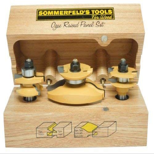 Sommerfeld's 3 Piece Ogee Raised Panel Door Set 1/2-Inch Shank For Cabinet Doors