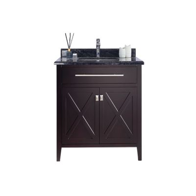 Wimbledon, 36, Brown Cabinet Black Wood Counter