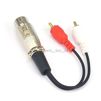 Gimax 100 Pieces shipping by DHL XLR Y Splitter Patch Cable XLR Female to 2 RCA male Adapter Cable 0.6 Feet