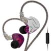 erjigo KZ ZSN Pro Dynamic Hybrid Dual Driver in Ear Earphones Detachable Tangle-Free Cable Musicians in-Ear Earbuds Headphones (Purple with Microphone) view 1