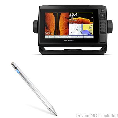 BoxWave Stylus Pen Compatible with Garmin echoMAP Plus 73sv - AccuPoint Active Stylus, Electronic Stylus with Ultra Fine Tip - Metallic Silver