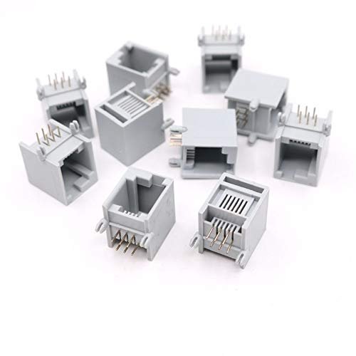 Gimax RJ12 6P Right Buckle Connector Socket Female-plug DIY EV3 NXT Accessories - (Color: 20PCS)