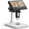 Elikliv Microscope, LCD Digital Coin Microscope 1000x, Coin Magnifier with 8 Adjustable LED Lights, PC View Compatible with Windows/MacBook, EDM4, 4.3-Inch view 1