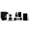 Fluance Elite High Definition Compact Surround Sound Home Theater 5.1 Channel Speaker System Including 2-Way Bookshelf, Center Channel, Rear Surrounds and DB10 Subwoofer - White (SX51WHC) view 1
