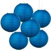 Blue Hanging Paper Lanterns, 12 inch - Set of 6 - Party Decor view 1