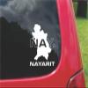 2 (PCS) Nayarit Mexico Outline Map Stickers Decals (5.5"x5.5") view 1
