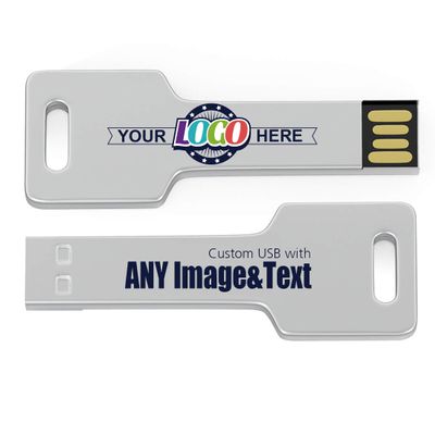 MEINAMI Customized Key Shape USB Flash Drive Thumb Drive Personalized Metal Memory Stick 2GB 500 Pack