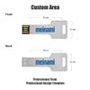 MEINAMI Customized Key Shape USB Flash Drive Thumb Drive Personalized Metal Memory Stick 2GB 500 Pack view 2