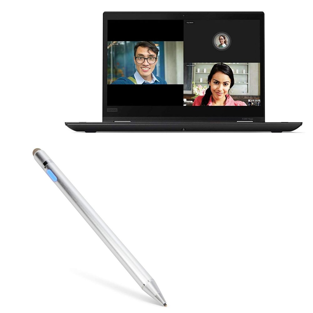 BoxWave Stylus Pen Compatible with Lenovo ThinkPad X380 Yoga (13.3 in) - AccuPoint Active Stylus, Electronic Stylus with Ultra Fine Tip - Metallic Silver