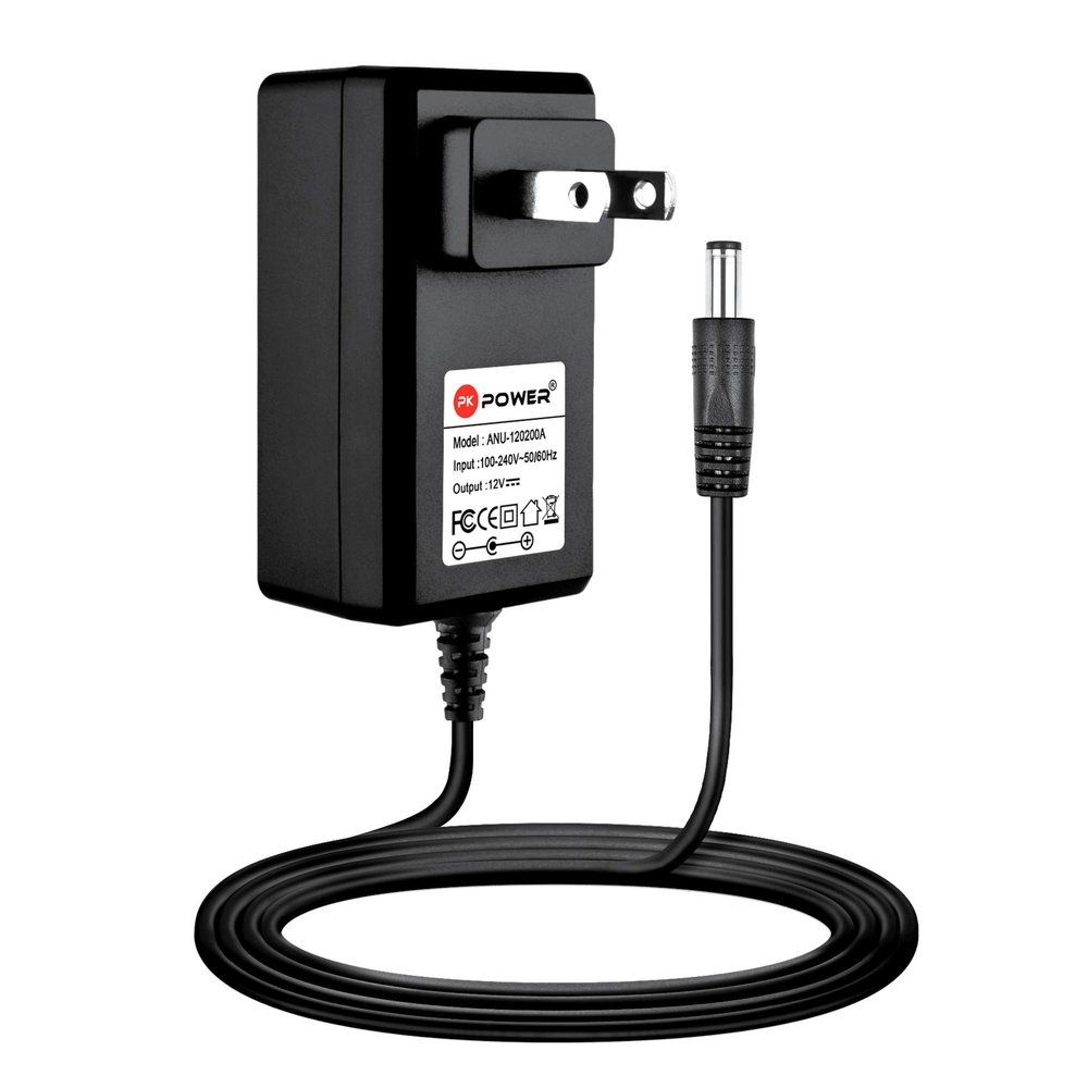 PKPOWER 12V AC Adapter Power Supply with 2M Cord, Center Positive, for 3.5" External Hard Drive Enclosure Docking Station, NAS RAID Cabinet, Replacement AC DC Adapter Charger