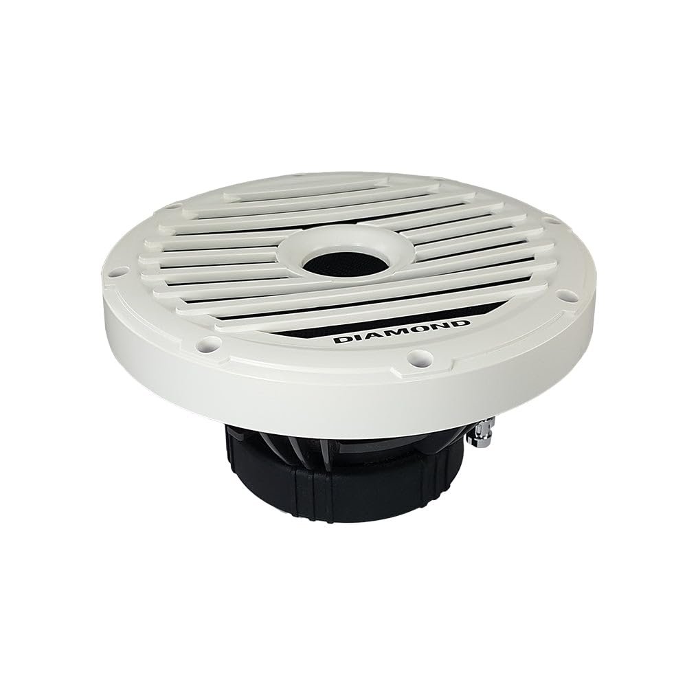Diamond Audio MS104FA - 10" Marine Subwoofer w/Grill, Suitable for Motorsports Power Bass, Marine Audio System