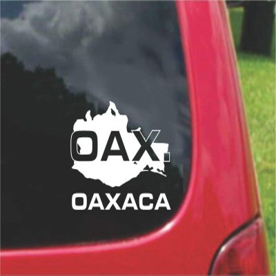 2 (PCS) Oaxaca Mexico Outline Map Stickers Decals (4"x6")