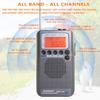 EXMAX EXD-737 Aviation FM/AM/SW/Band Shortwave Radio Receiver NOAA Weather Radios VHF Airband Portable Full Band Frequency Handheld Aircraft Radio Digital Alarm Speaker Gift for Parents - Gray view 2