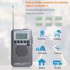 EXMAX EXD-737 Aviation FM/AM/SW/Band Shortwave Radio Receiver NOAA Weather Radios VHF Airband Portable Full Band Frequency Handheld Aircraft Radio Digital Alarm Speaker Gift for Parents - Gray view 4