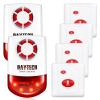 Daytech Strobe Siren Panic Alarm Button Siren Alarm with Light for Home Caring Loud Outdoor SOS Alert System 2 Red Flashing Siren and 4 Emergency Button for Store Hotel Jewelry Shop Security view 1