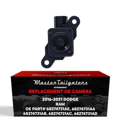 Master Tailgaters Replacement for Dodge Ram (2016-2021) Backup Camera OE Part # 68274731AE, 68274731AA, 68274731AB, 68274731AC, 68274731AD