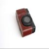 Handmade Genuine Real Leather Half Camera Case Bag Cover for Ricoh GR III GR3 Brown Color view 4