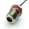 Gimax N female with waterproof ring jack to LTE MS147 plug right angle connector pigtail cable 25cm view 2