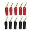 CERRXIAN Gold Plated 2mm Banana Plug Screw Type Audio Speaker Cable Connector Adapter(Black & Red,10-Pack) view 1