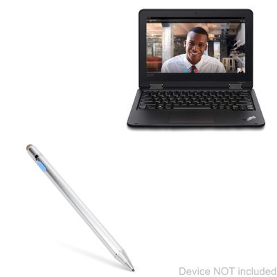 BoxWave Stylus Pen Compatible with Lenovo ThinkPad Yoga 11e (5th Gen) (11.6 in) - AccuPoint Active Stylus, Electronic Stylus with Ultra Fine Tip - Metallic Silver
