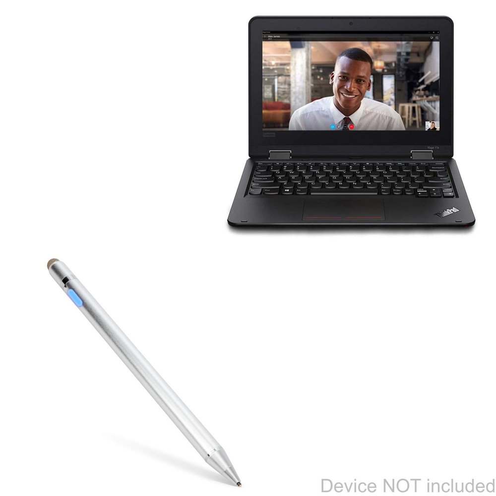 BoxWave Stylus Pen Compatible with Lenovo ThinkPad Yoga 11e (5th Gen) (11.6 in) - AccuPoint Active Stylus, Electronic Stylus with Ultra Fine Tip - Metallic Silver