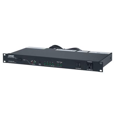 Lowell ACR-SEQ6-2009 PDU with 9 (15A) Outlets; 20A Rating, Sequencer, Remote Circuitry; Outlets: 9 Total 1 Front (15A) Un-Switched, 2 Rear(15A) Un-Switched, 6 Rear (15A) Switched