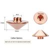 TEN-HIGH Laser Nozzle Single Layer for Fiber Laser Cutting Head, Dia.32mm, Height 15mm, Caliber 3.5mm, Conventional Type Laser Cutting Nozzle, 5 pcs/lot. view 3