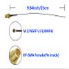 WiFi 6E Antenna Tri-Band 6GHz 5GHz 2.4GHz RP-SMA Male + 10in U.FL MHF4 to RP SMA Female Extension Cable for PC M.2 NGFF Wireless Card 2 Pcs view 4