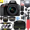 Nikon D3500 24.2MP DSLR Camera + AF-P DX 18-55mm VR NIKKOR Lens Kit + Accessory Bundle (Renewed) view 1