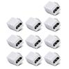 10 Pack HDMI Keystone,HDMI Jack, HDMI Coupler, Female to Female HDMI Keystone, Snap-in Insert HDMI Connectors, Support 4K for Wall Plate - White view 1