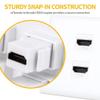10 Pack HDMI Keystone,HDMI Jack, HDMI Coupler, Female to Female HDMI Keystone, Snap-in Insert HDMI Connectors, Support 4K for Wall Plate - White view 4