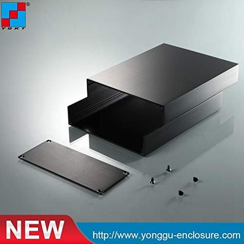 Gimax 12551150mm(WxHxL) Black Anodized Aluminum Extruded Enclosure - (Color: 160L brush black)