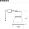 TDH Lighting 6 Inch 0-10v Dimmable Commercial Recessed Downlight Retrofit Kit with Haze Clear Reflector. (3000K, 15 Watts) view 3