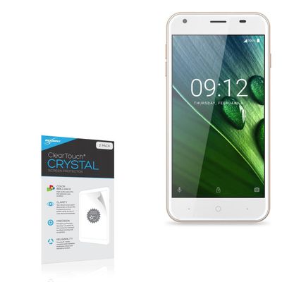 BoxWave Screen Protector Compatible with Acer Liquid Z6 - ClearTouch Crystal (2-Pack), HD Film Skin - Shields from Scratches