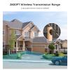 eMACROS Solar Wireless Driveway Alarm  1/2 Mile Long Range Motion Sensor for Long Driveways, Homes & Large Properties, Outdoor Weatherproof Security Alert System(1 Base Station with 2 Sensors) view 3